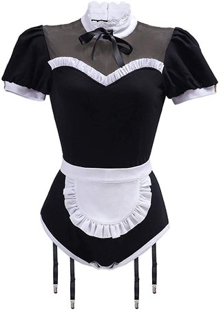 Littleforbig Cotton Romper Onesie Pajamas Bodysuit – Maid Suit at Amazon Women’s Clothing store
