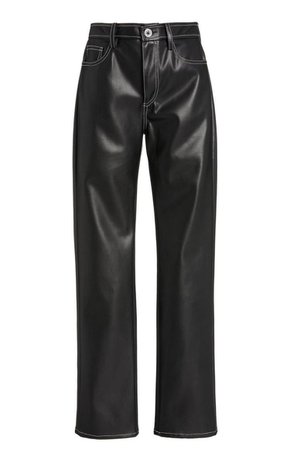 black leather trousers