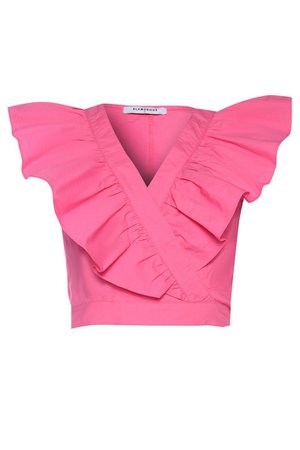 **Ruffle Shoulder Blouse by Glamorous | Topshop