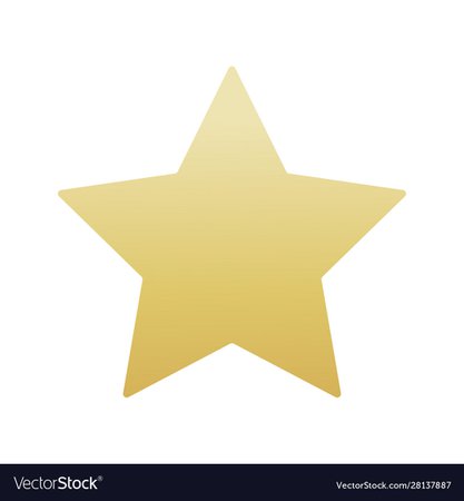 Gold colored star shape medal award winning 3d Vector Image