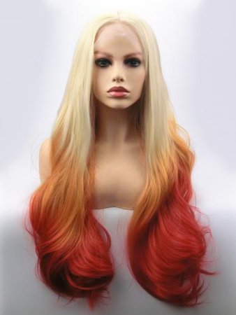 Red blonde wig