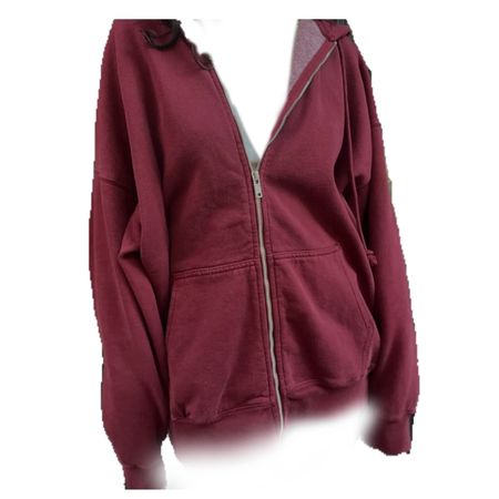 brandy red burgundy hoodie zipup jacket aesthetic