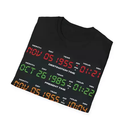 Back To The Future Delorean Time Destinations T-Shirt - ootheday.