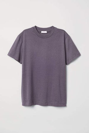 Silk-blend Jersey Top - Purple