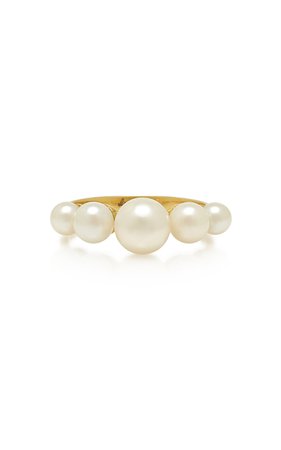 18K Gold And Pearl Ring by Irene Neuwirth | Moda Operandi
