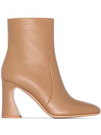 Gianvito Rossi 85mm Leather Ankle Boots - Farfetch