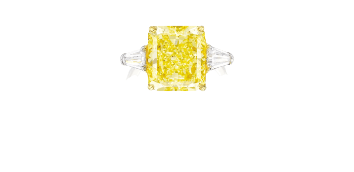 Bulgari - Fancy intense yellow diamond ring