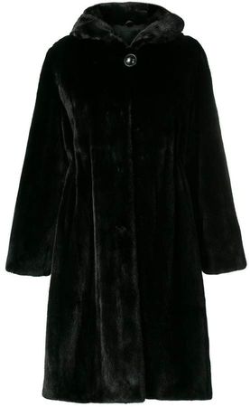 Liska hooded midi coat