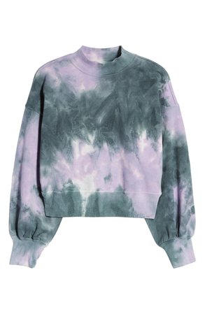 All in Favor Tie Dye Puff Sleeve Sweatshirt | Nordstrom