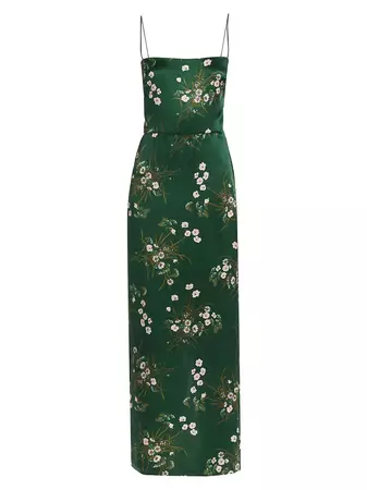Shop Reformation Frankie Floral Silk Maxi Dress | Saks Fifth Avenue
