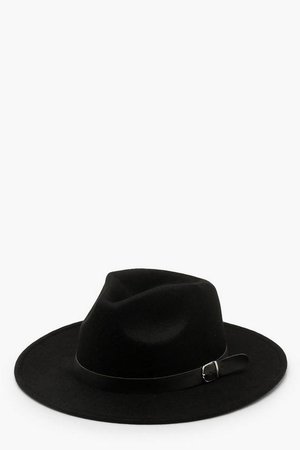Fedora Hat With Buckle Trim | Boohoo