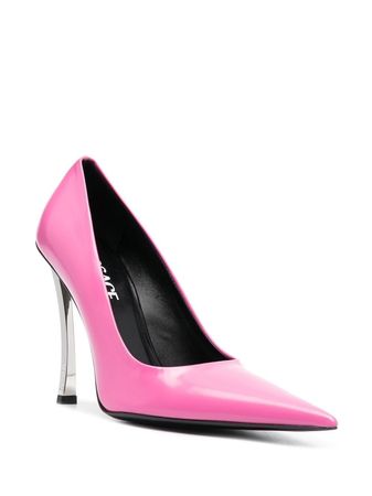 Versace Pin Point Leather Pumps - Farfetch