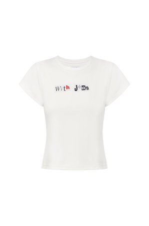 Letters Tee | White – With Jéan