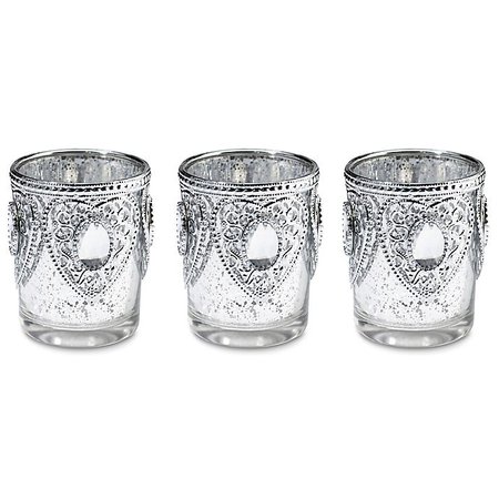 Lillian Rose™ Heart Candle Holders in Silver (Set of 3) | Bed Bath & Beyond