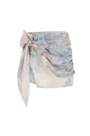 blue cream tie dye cover up