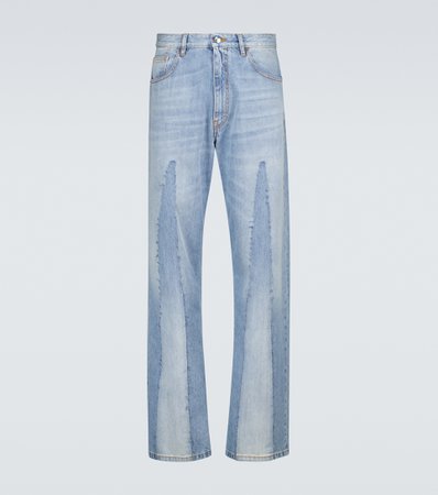 Marni, Frayed straight-leg jeans