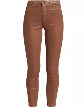 brown leather skinny pants - Google Search