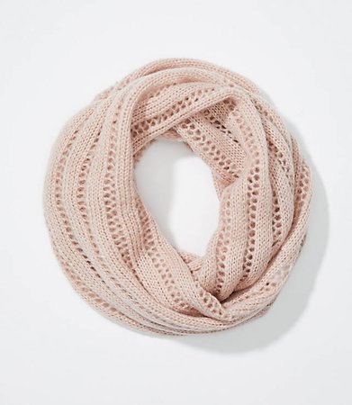 Open Knit Stripe Infinity Scarf | LOFT
