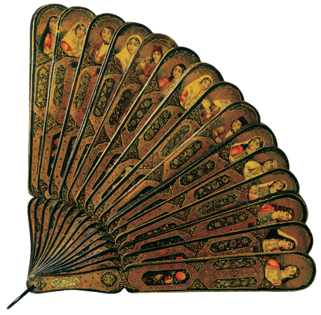 Folding fan, Iran, circa 1870