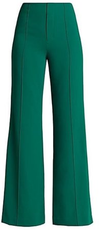 Alice and Olivia green wide leg pants