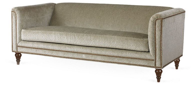 Chaz 80" Chesterfield Sofa, Taupe Velvet - Kristin Drohan Collection - Brands | One Kings Lane