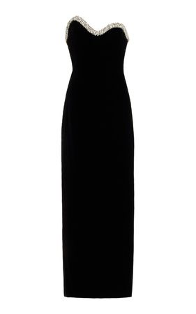 Strapless Velvet Maxi Dress By Monique Lhuillier | Moda Operandi
