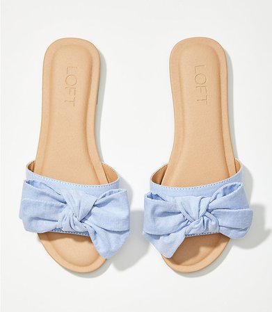 Bow Slide Sandals | LOFT