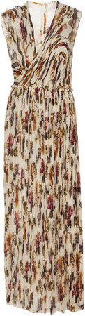 Jason Wu Collection Floral-Print Crinkled Chiffon Midi Dress Size: 0