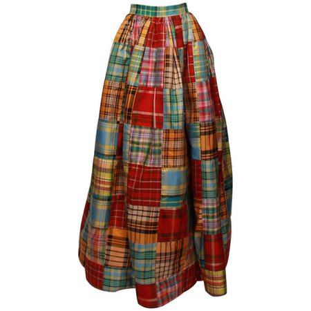 OSCAR DE LA RENTA Patchwork Ball Skirt For Sale at 1stdibs