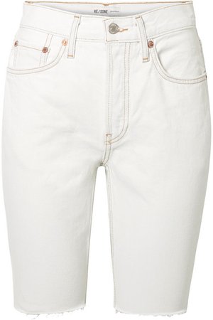 RE/DONE | 80s frayed denim shorts | NET-A-PORTER.COM