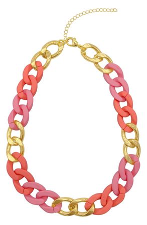 Adornia Pink Curb Chain Necklace | Nordstromrack