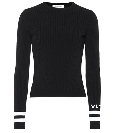 Logo Ribbed Knit Sweater | Valentino - mytheresa