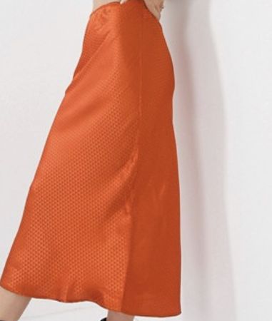 orange maxi skirt
