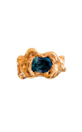18k Gold-Plated Ola Blue Topaz Ring By Simuero | Moda Operandi