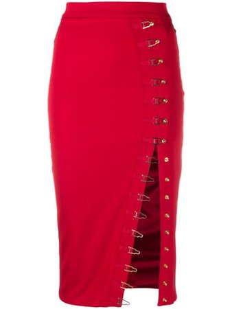 Shop red Murmur Ivy high-waisted skirt with Express Delivery - Farfetch
