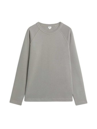 Cotton Rib Sweatshirt - Grey - Underwear & Loungewear - ARKET DK