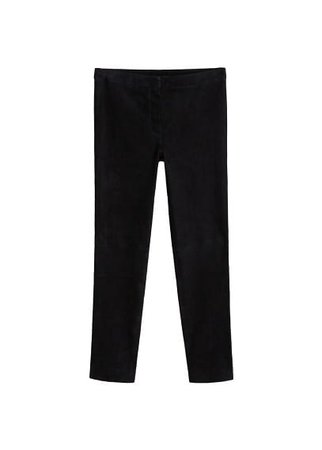 MANGO Slim-fit leather trousers