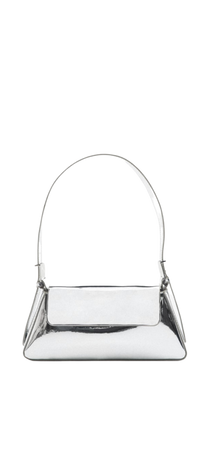 Zara silver metallic shoulder bag