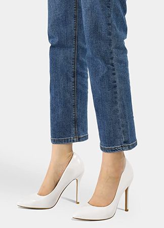 Amazon.com | mysoft Women's Heels Pumps Pointed Toe 4IN Heels Dress Wedding Shoes | Pumps