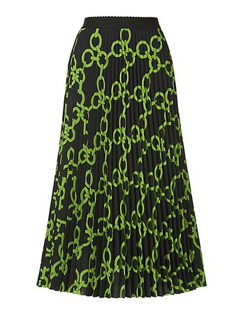 Skirt, lime green/black, green, black | MADELEINE Fashion