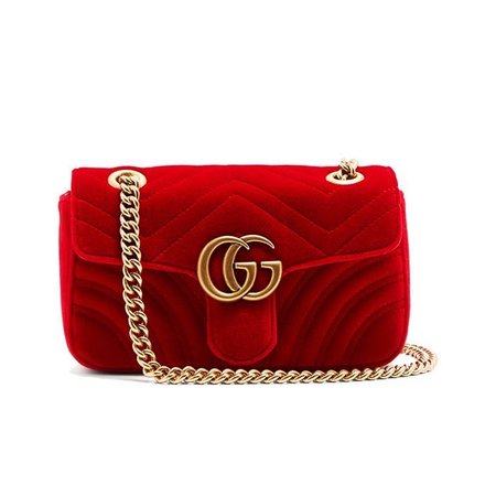 Gucci Red Velvet Marmont Bag