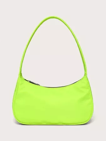Neon Lime Baguette Bag | SHEIN USA