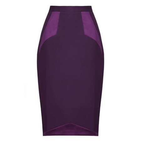 purple pencil skirt