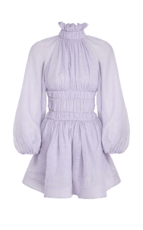 Zimmermann Luminous Linen-Silk Mini Dress
