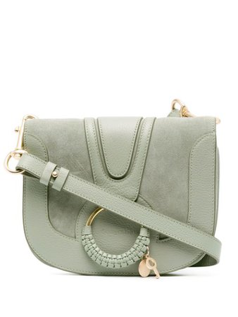 Shop green See by Chloé woven-ring crossbody bag with Express Delivery - Farfetch