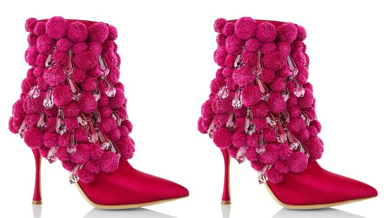 Manolo Blahnik Unveils Dhs20,000 Crystal Pom Pom Boots | Harper's BAZAAR Arabia