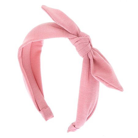 Knotted Bow Headband - Light Rose | Claire's US