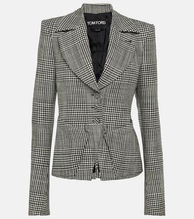 Checked Virgin Wool Jacket in Multicoloured - Tom Ford | Mytheresa