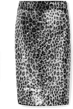 Sequined Chiffon Skirt - Metallic