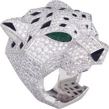 CRH4179600 - Panthère de Cartier ring - White gold, emeralds, onyx, diamonds - Cartier